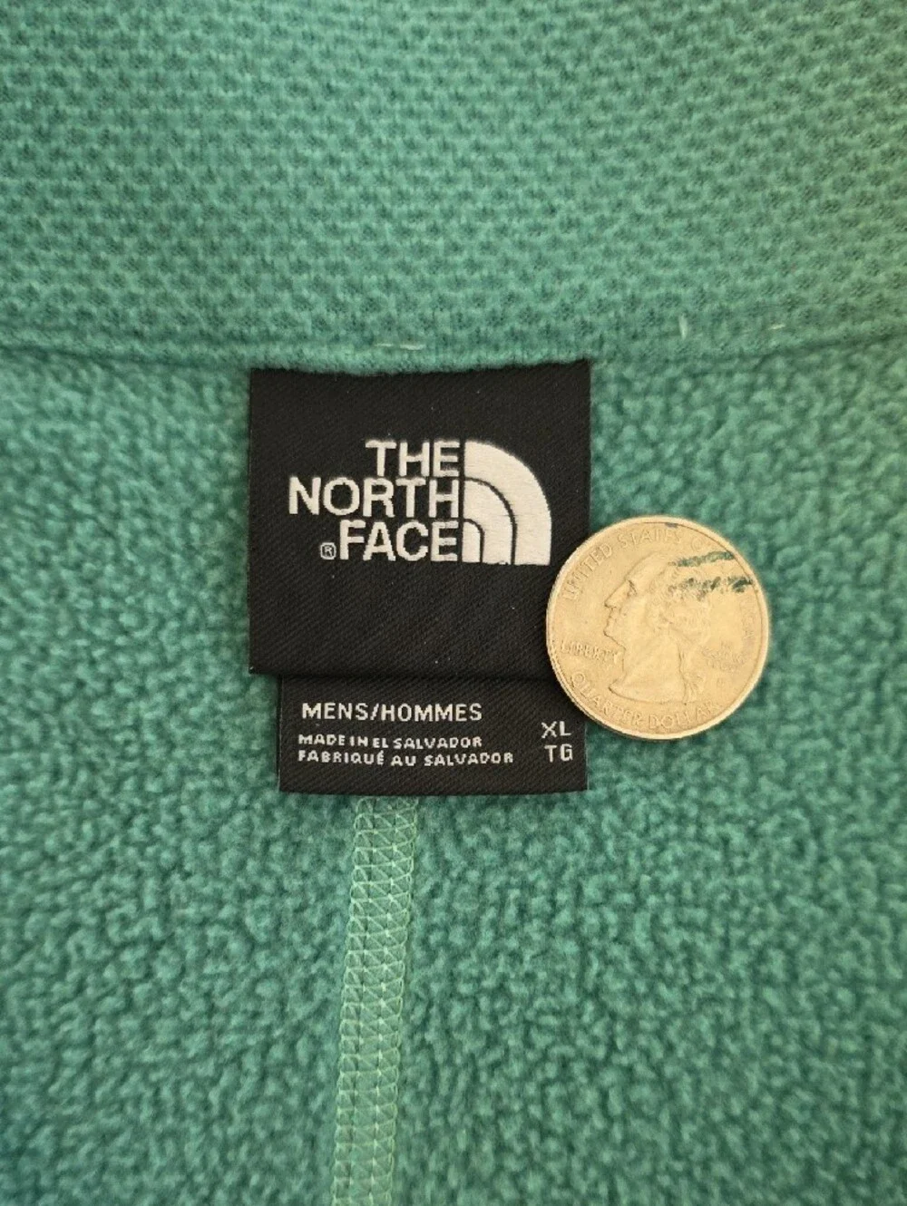 The North Face Men's Teal Green Half-Zip Fleece Pullover